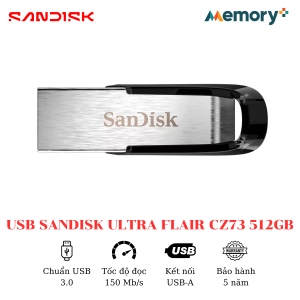 USB SanDisk Ultra Flair CZ73 512GB
