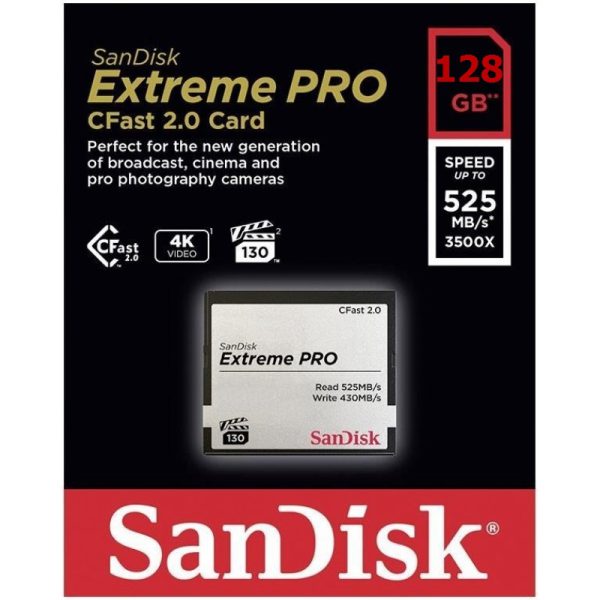 Thẻ nhớ SanDisk Extreme PRO CFast 2.0 - 128GB - SDCFSP-128G-A46D - Ảnh 2
