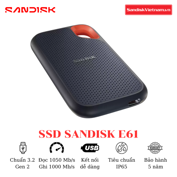 Ổ cứng di động SSD Sandisk Extreme Portable E61 8TB - Ảnh 3