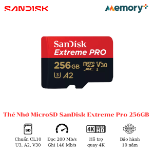 Thẻ Nhớ MicroSD SanDisk Extreme Pro 256GB
