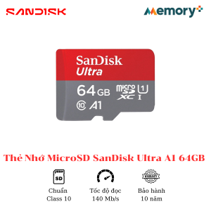 Thẻ Nhớ MicroSD SanDisk Ultra A1 64GB