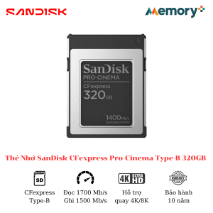 Thẻ Nhớ SanDisk CFexpress Pro-Cinema Type-B 320GB
