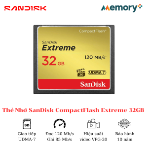 Thẻ Nhớ SanDisk CompactFlash (CF) Extreme 32GB