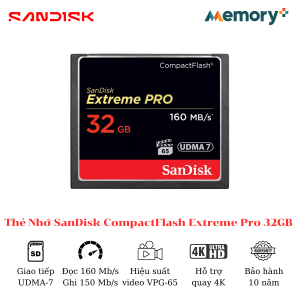 Thẻ Nhớ SanDisk CompactFlash (CF) Extreme Pro 32GB