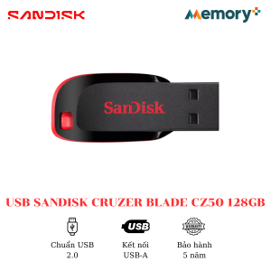 USB SanDisk Cruzer Blade CZ50 128GB