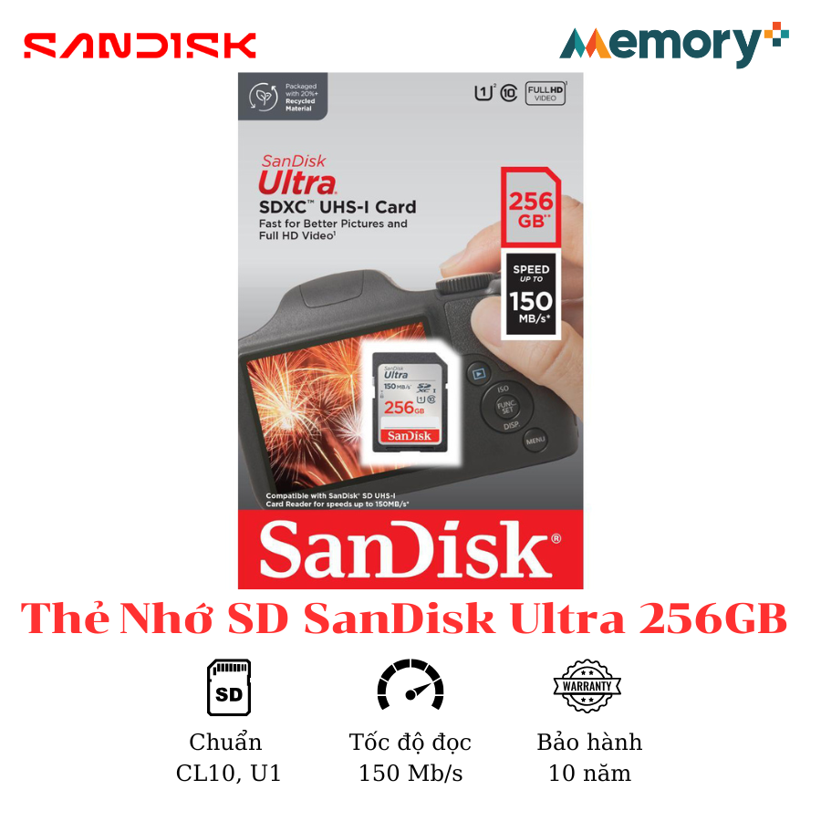 Thẻ Nhớ SD SanDisk Ultra 256GB - Ảnh 4