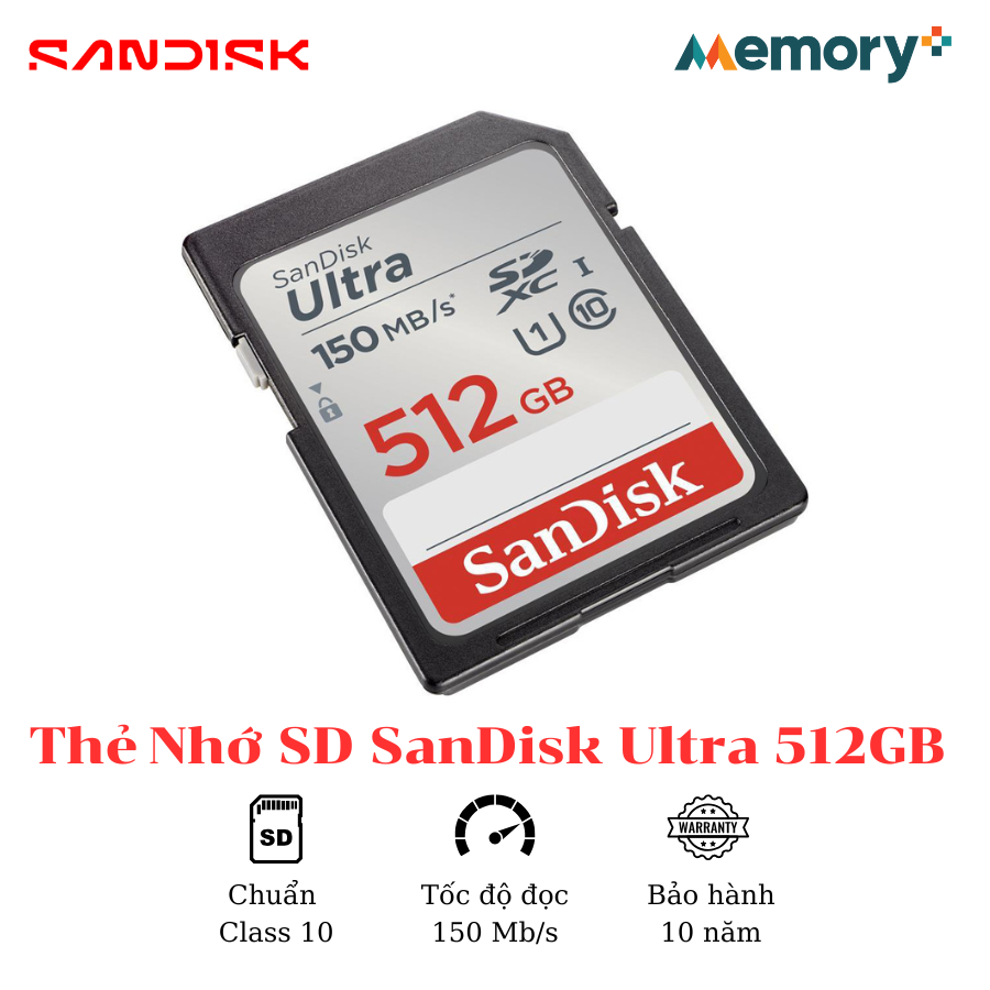 Thẻ Nhớ SD SanDisk Ultra 512GB - Ảnh 2