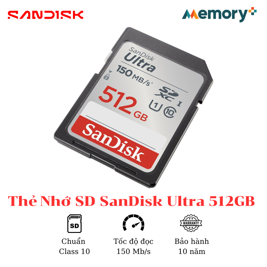 Thẻ Nhớ SD SanDisk Ultra 512GB - Ảnh 3