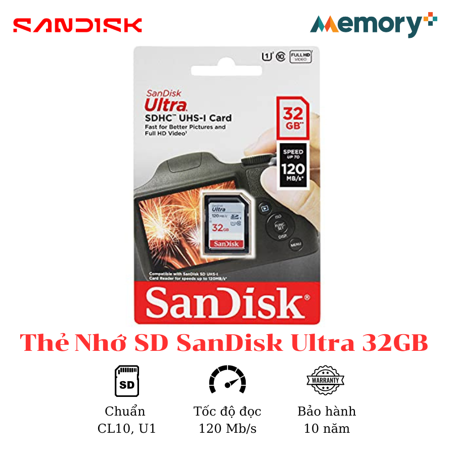Thẻ Nhớ SD SanDisk Ultra 32GB - Ảnh 4