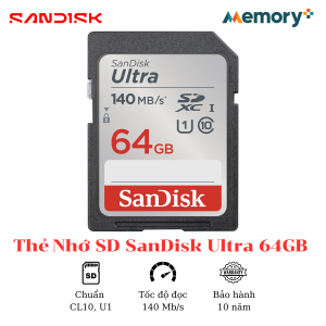 Thẻ Nhớ SD SanDisk Ultra 64GB