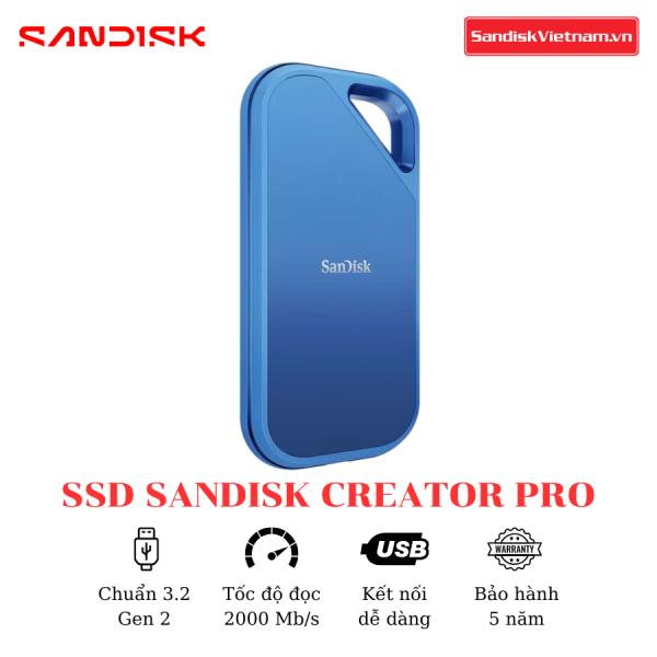 Ổ cứng SSD SanDisk Creator Pro Portable 1TB - Ảnh 2