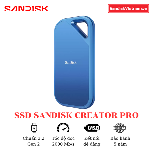 Ổ cứng SSD SanDisk Creator Pro Portable 1TB - Ảnh 3