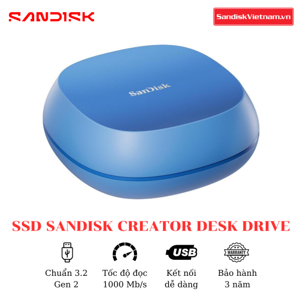Ổ cứng SSD SanDisk Creator Desk Drive 4TB - Ảnh 3