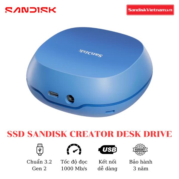 Ổ cứng SSD SanDisk Creator Desk Drive 4TB - Ảnh 4
