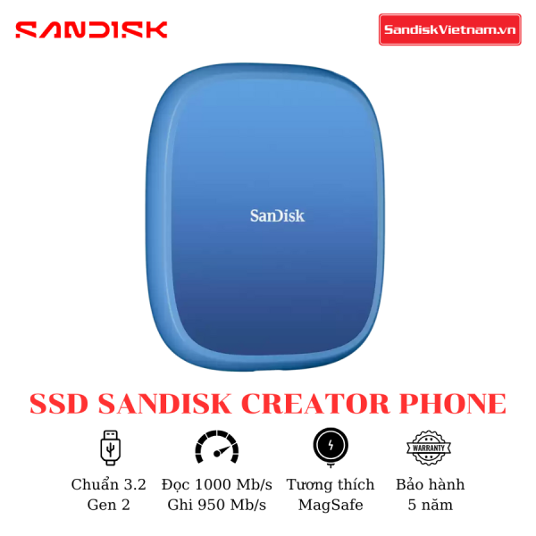 Ổ Cứng SSD SanDisk Creator Phone 1TB - Ảnh 2