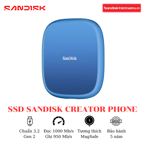 Ổ Cứng SSD SanDisk Creator Phone 1TB - Ảnh 3