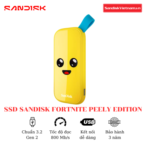 Ổ cứng di động SSD SanDisk Fortnite Peely Edition 1TB - Ảnh 3