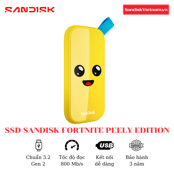 Ổ cứng di động SSD SanDisk Fortnite Peely Edition 1TB - Ảnh 2