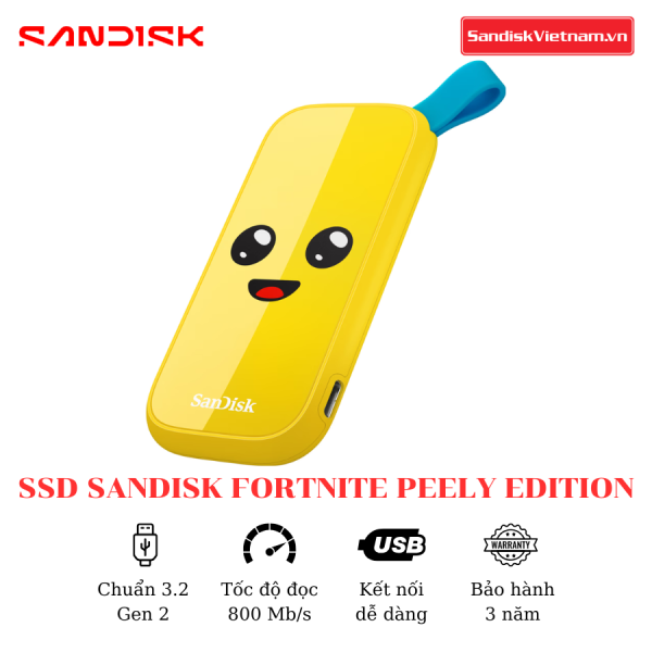 Ổ cứng di động SSD SanDisk Fortnite Peely Edition 1TB - Ảnh 4