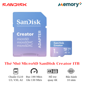 Thẻ nhớ MicroSD SanDisk Creator 1TB