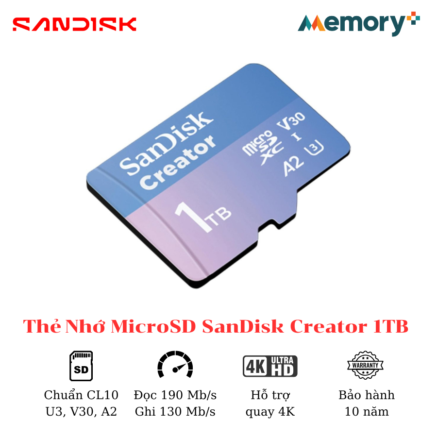 Thẻ nhớ MicroSD SanDisk Creator 1TB - Ảnh 3