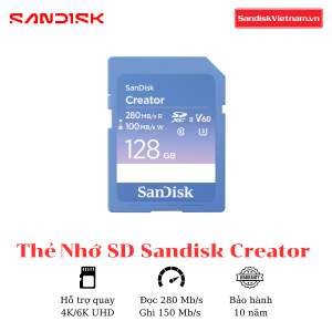 Thẻ nhớ SD SanDisk Creator 128GB