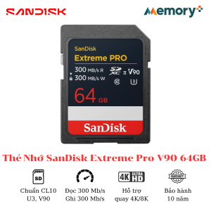 Thẻ Nhớ SD SanDisk Extreme Pro V90 64GB