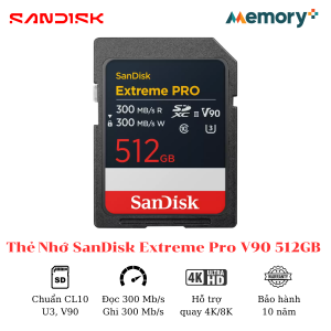 Thẻ Nhớ SD SanDisk Extreme Pro V90 512GB
