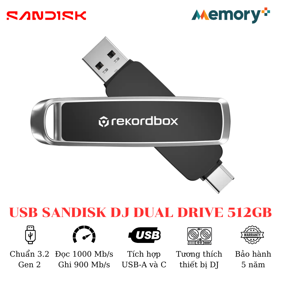 USB Sandisk DJ Dual Drive 512GB - Ảnh 3