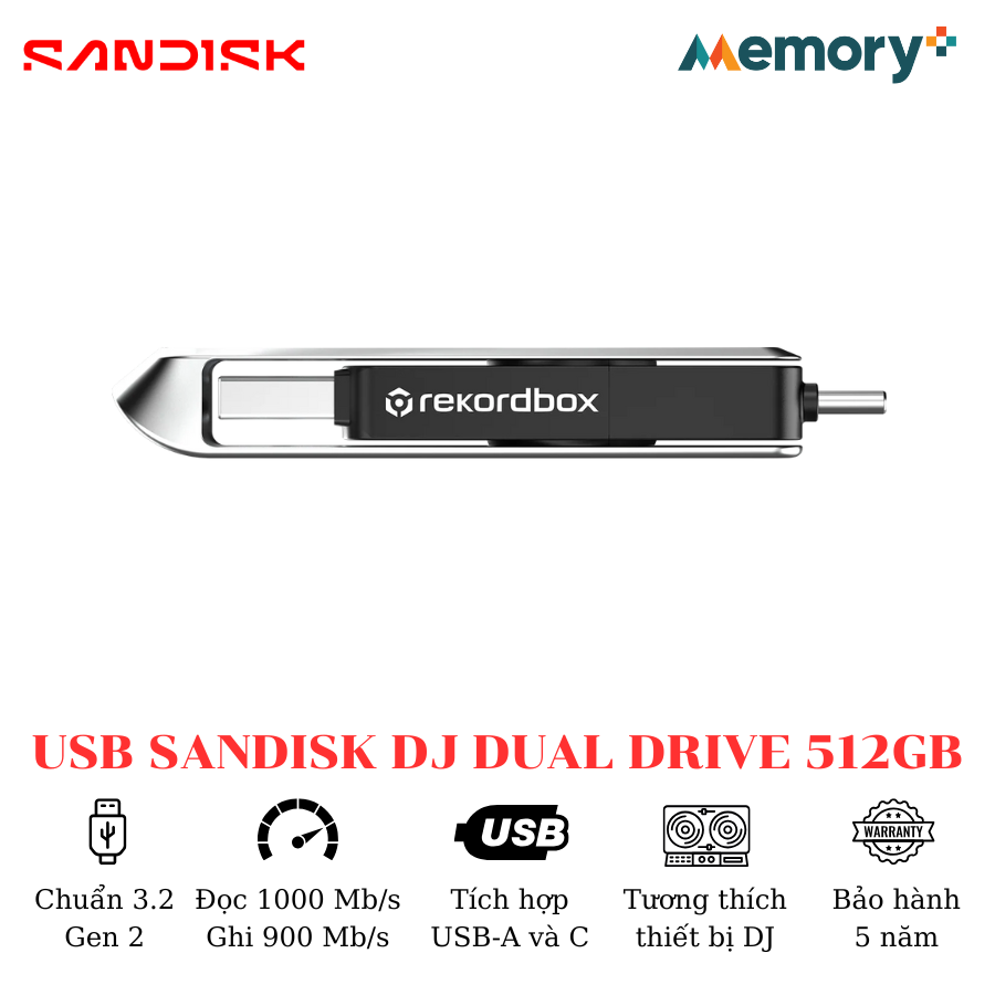 USB Sandisk DJ Dual Drive 512GB - Ảnh 4
