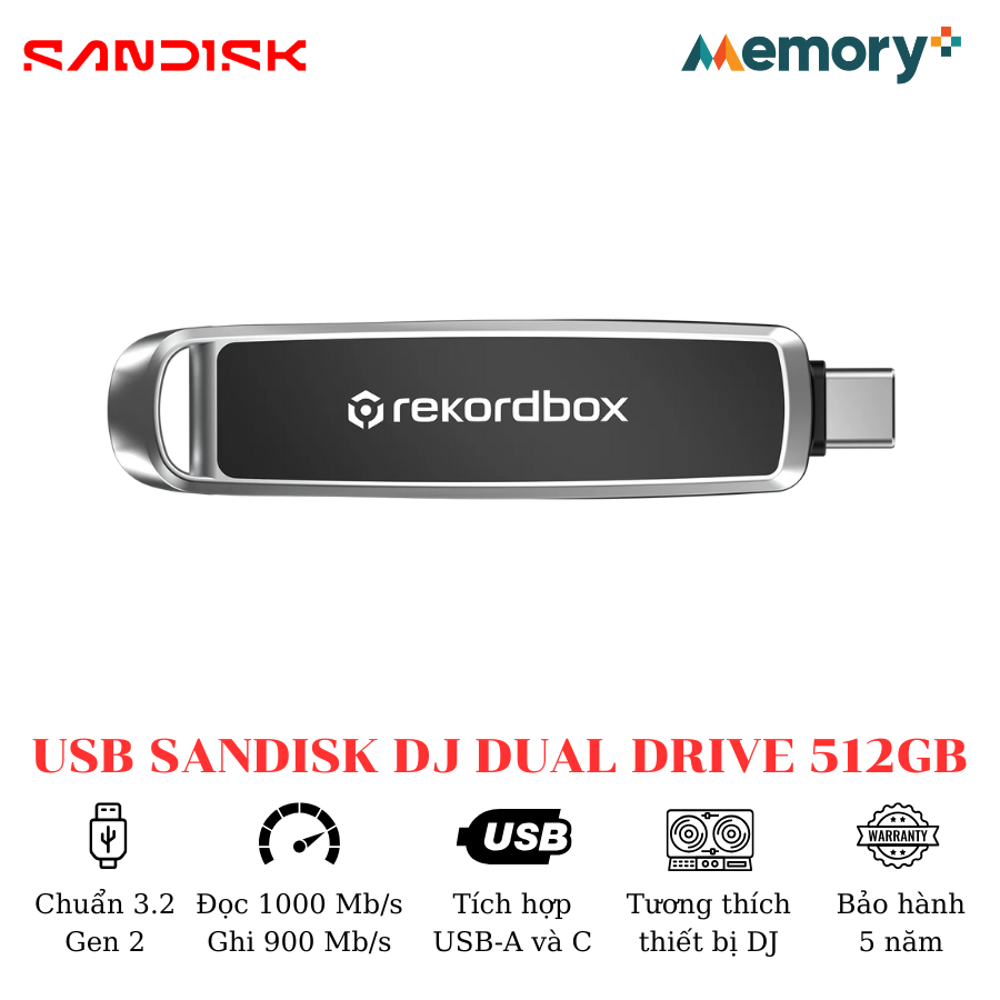 USB Sandisk DJ Dual Drive 512GB - Ảnh 5