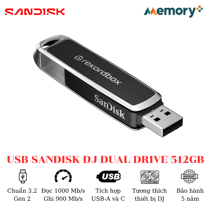 USB Sandisk DJ Dual Drive 512GB - Ảnh 8