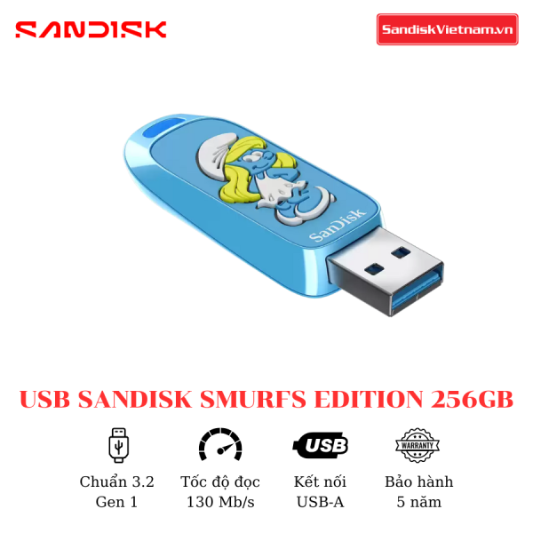 USB SanDisk Smurfs Edition 3.2 256GB - Ảnh 2