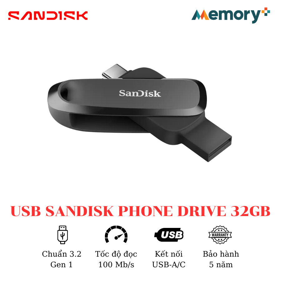 USB SanDisk Phone Drive For Android 32GB - Ảnh 3