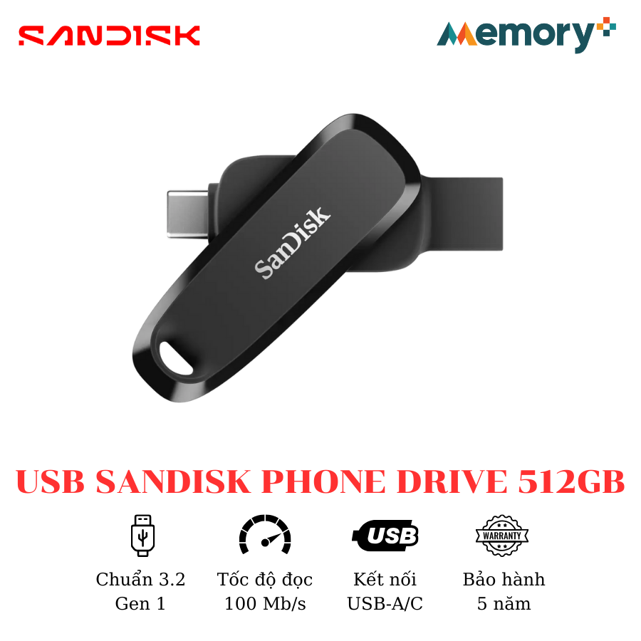 USB SanDisk Phone Drive For Android 512GB