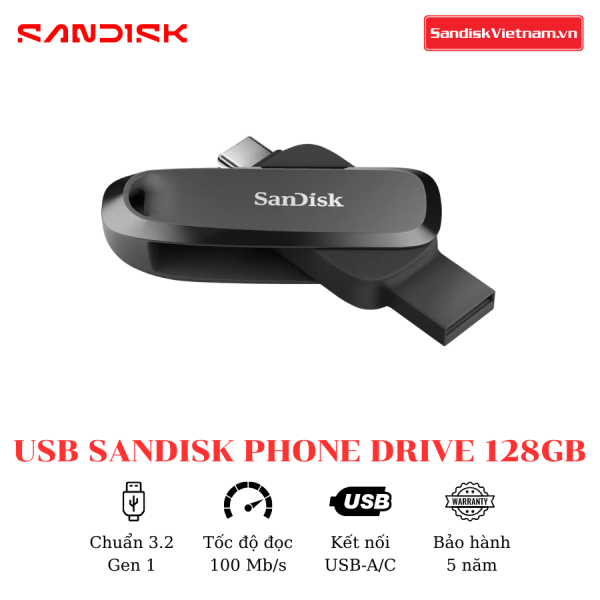 USB SanDisk Phone Drive For Android 128GB - Ảnh 3