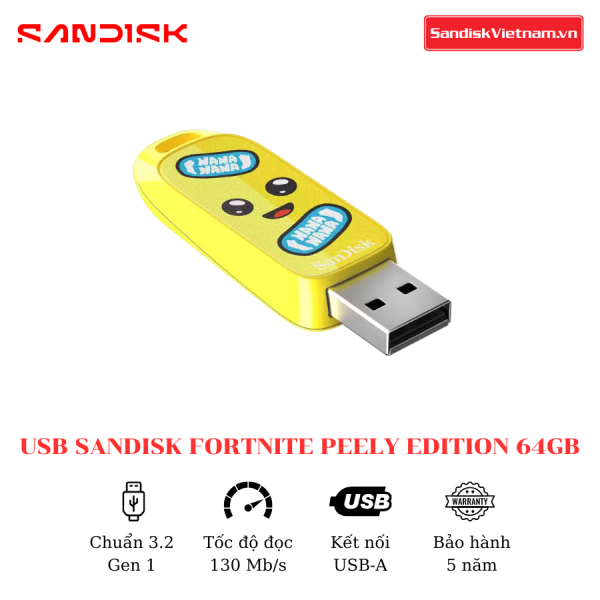 USB SanDisk Fortnite Peely Edition 3.2 64GB - Ảnh 2