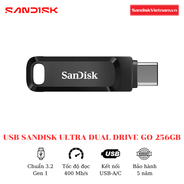 USB SanDisk Ultra Dual Drive Go 256GB - Ảnh 2