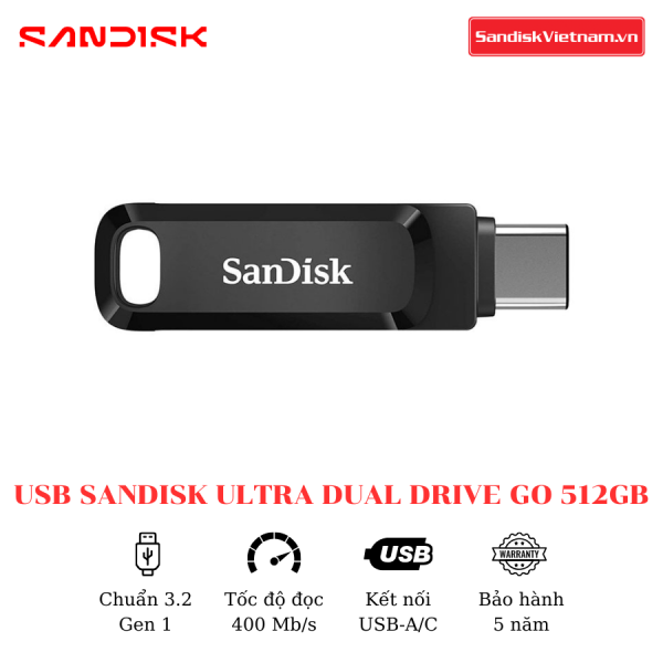 USB SanDisk Ultra Dual Drive Go 512GB - Ảnh 2