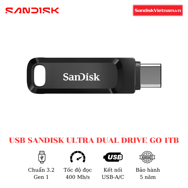 USB SanDisk Ultra Dual Drive Go 1TB - Ảnh 2