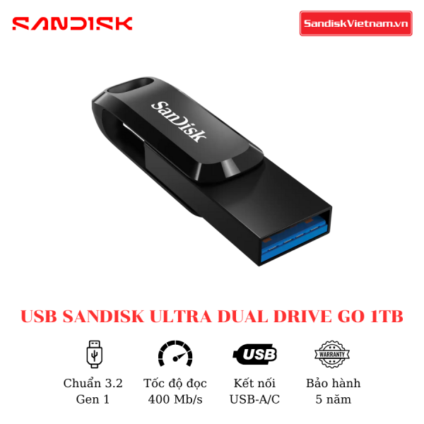 USB SanDisk Ultra Dual Drive Go 1TB - Ảnh 4