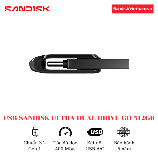USB SanDisk Ultra Dual Drive Go 512GB - Ảnh 4