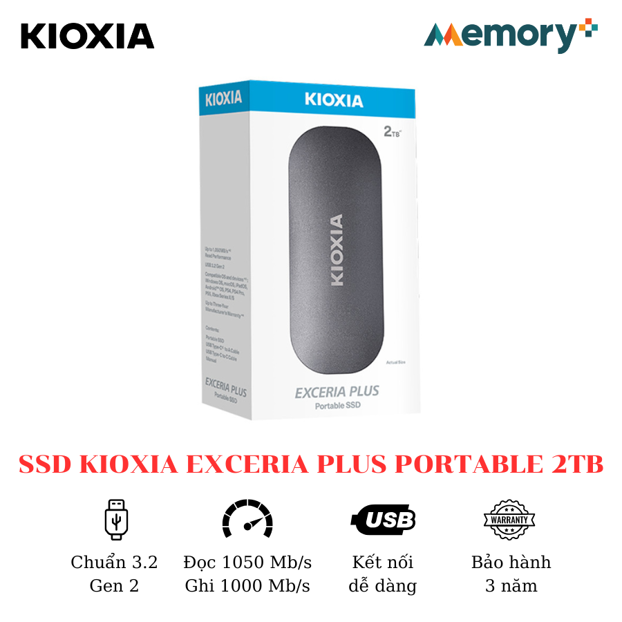 Ổ Cứng Di Động SSD Kioxia Exceria Plus Portable 2TB - Ảnh 5