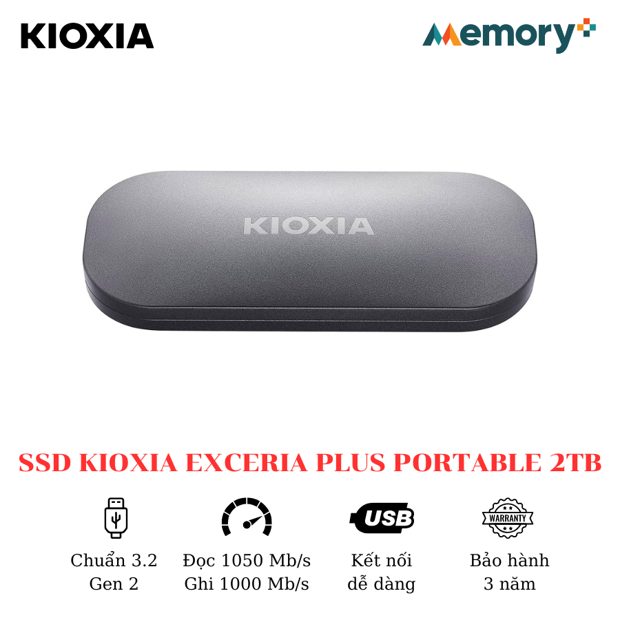 Ổ Cứng Di Động SSD Kioxia Exceria Plus Portable 2TB - Ảnh 2