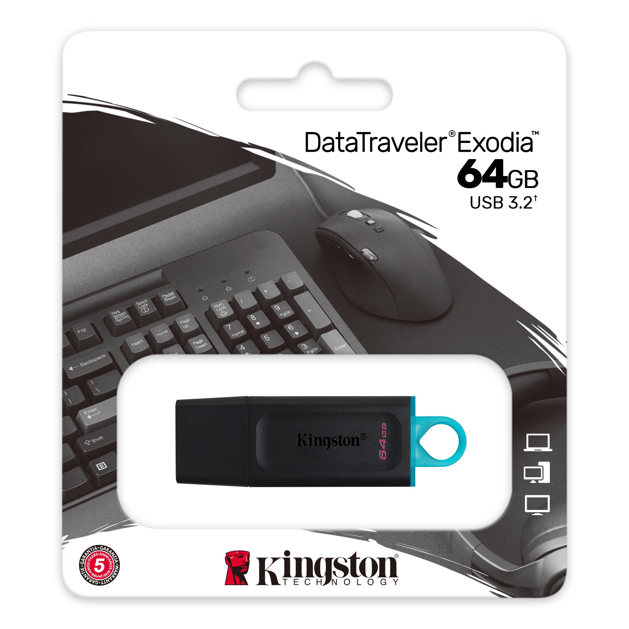 USB Kingston DataTraveler Exodia 64GB USB 3.2 Gen1 – DTX/64GB - Ảnh 3