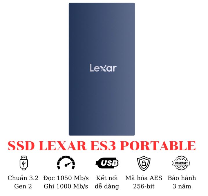 Ổ Cứng Di Động Lexar ES3 Portable 1TB